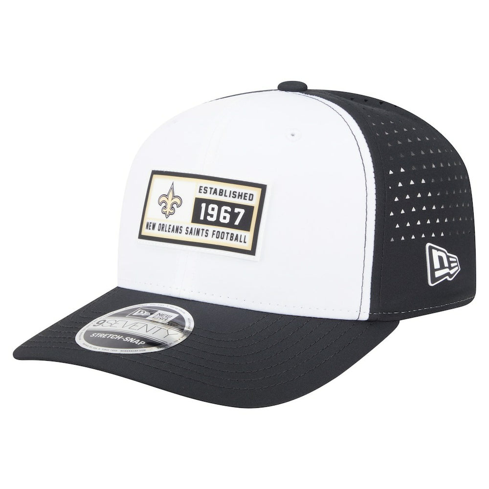 New Orleans Saints New Era Established Patch 9SEVENTY Adjustable Hat - White/Black online