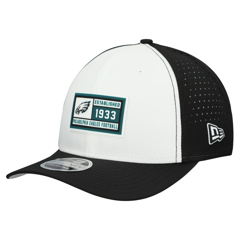 Philadelphia Eagles New Era Established Patch 9SEVENTY Adjustable Hat - White/Black sale