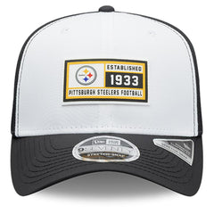 Pittsburgh Steelers New Era Established Patch 9SEVENTY Adjustable Hat - White/Black outlet