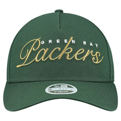 Green Bay Packers New Era Women's Metallic 9FORTY M-Crown A-Frame Adjustable Hat - Green discount