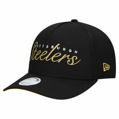 Pittsburgh Steelers New Era Women's Metallic 9FORTY M-Crown A-Frame Adjustable Hat - Black online