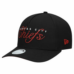 Kansas City Chiefs New Era Women's Metallic 9FORTY M-Crown A-Frame Adjustable Hat - Black for sale