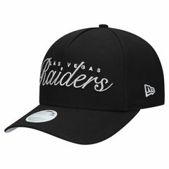 Las Vegas Raiders New Era Women's Metallic 9FORTY M-Crown A-Frame Adjustable Hat - Black cheap