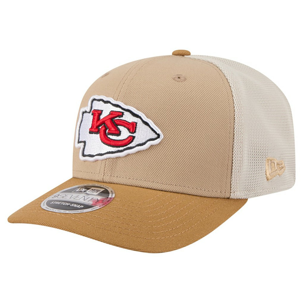 Kansas City Chiefs New Era Two-Tone Trucker 9SEVENTY Adjustable Hat - Light Beige cheap