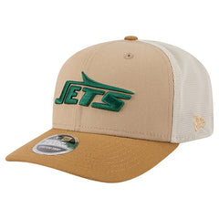 New York Jets New Era Two-Tone Trucker 9SEVENTY Adjustable Hat - Light Beige sale