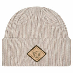 Las Vegas Raiders New Era Logo Applique Cuffed Knit Hat - Light Beige sale