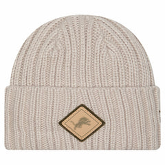 Detroit Lions New Era Logo Applique Cuffed Knit Hat - Light Beige outlet