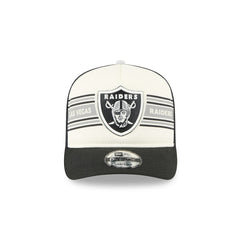Las Vegas Raiders New Era Banner A-Frame 9FIFTY Trucker Snapback Hat - Cream/Black sale