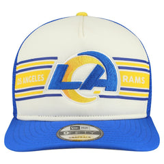 Los Angeles Rams New Era Banner A-Frame 9FIFTY Snapback Hat - Cream/Royal cheap