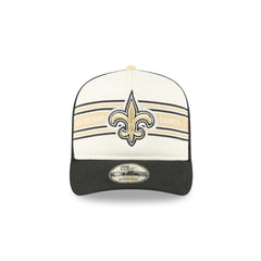 New Orleans Saints New Era Banner A-Frame 9FIFTY Trucker Snapback Hat - Cream/Black outlet