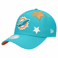 Miami Dolphins New Era Women's Stardom A-Frame 9FORTY Adjustable Hat - Aqua for sale