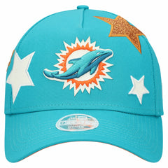 Miami Dolphins New Era Women's Stardom A-Frame 9FORTY Adjustable Hat - Aqua for sale