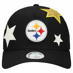 Pittsburgh Steelers New Era Women's Stardom A-Frame 9FORTY Adjustable Hat - Black cheap