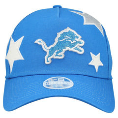 Detroit Lions New Era Women's Stardom A-Frame 9FORTY Adjustable Hat - Blue on sale