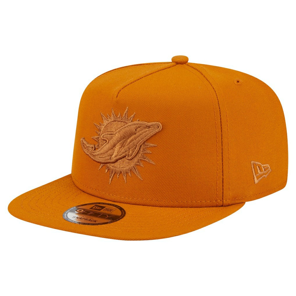 Miami Dolphins New Era Color Pack A-Frame 9FIFTY Snapback Hat - Brown sale