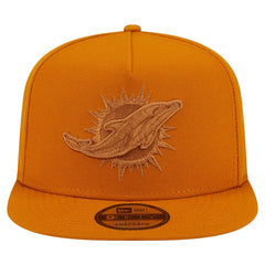 Miami Dolphins New Era Color Pack A-Frame 9FIFTY Snapback Hat - Brown sale