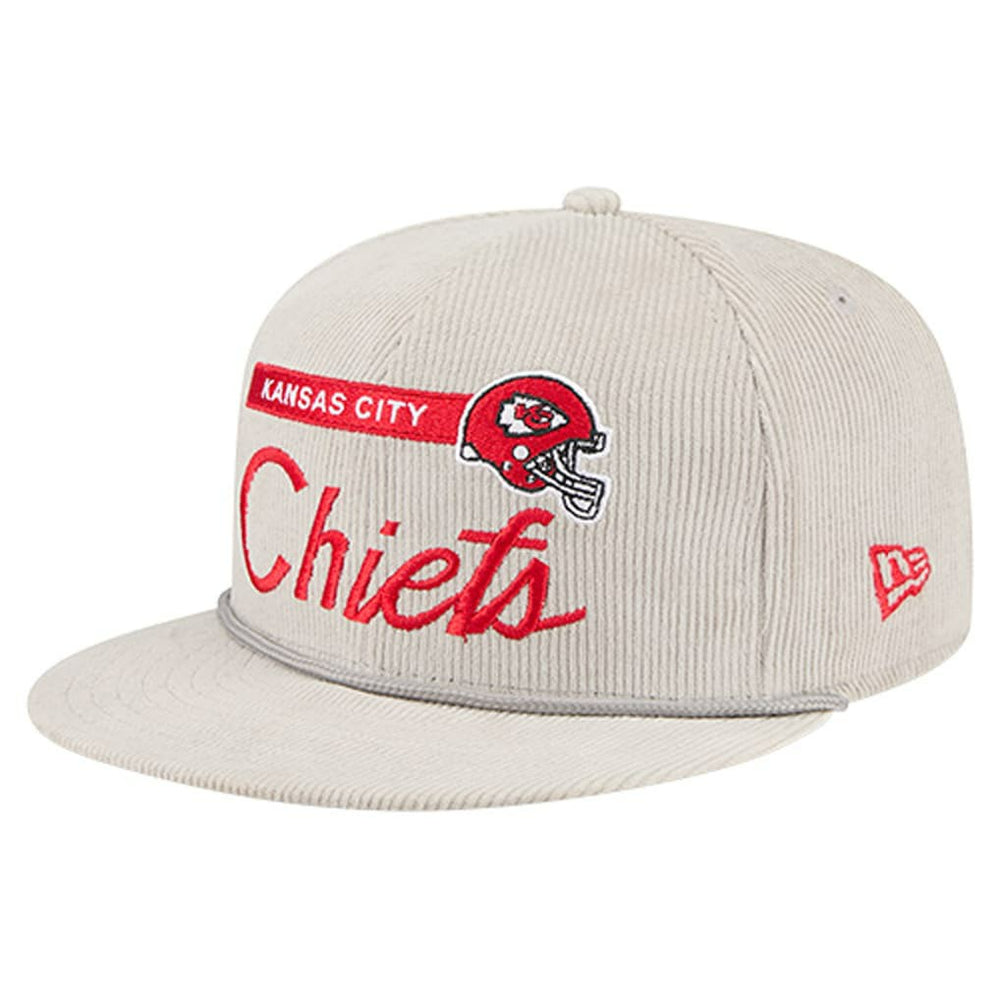 Kansas City Chiefs New Era Cord Rope Corduroy 9FIFTY Snapback Hat - Gray outlet