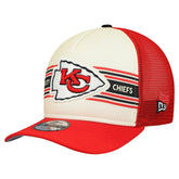 Kansas City Chiefs New Era Youth Banner 9FIFTY A-Frame Adjustable Trucker Hat - Cream/Red sale