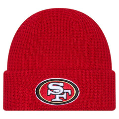San Francisco 49ers New Era Youth Waffle Cuffed Knit Hat - Scarlet for sale