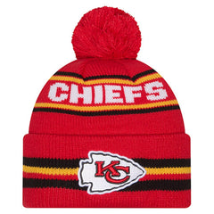 Kansas City Chiefs New Era Youth Classic Cuffed Knit Hat with Pom - Red cheap