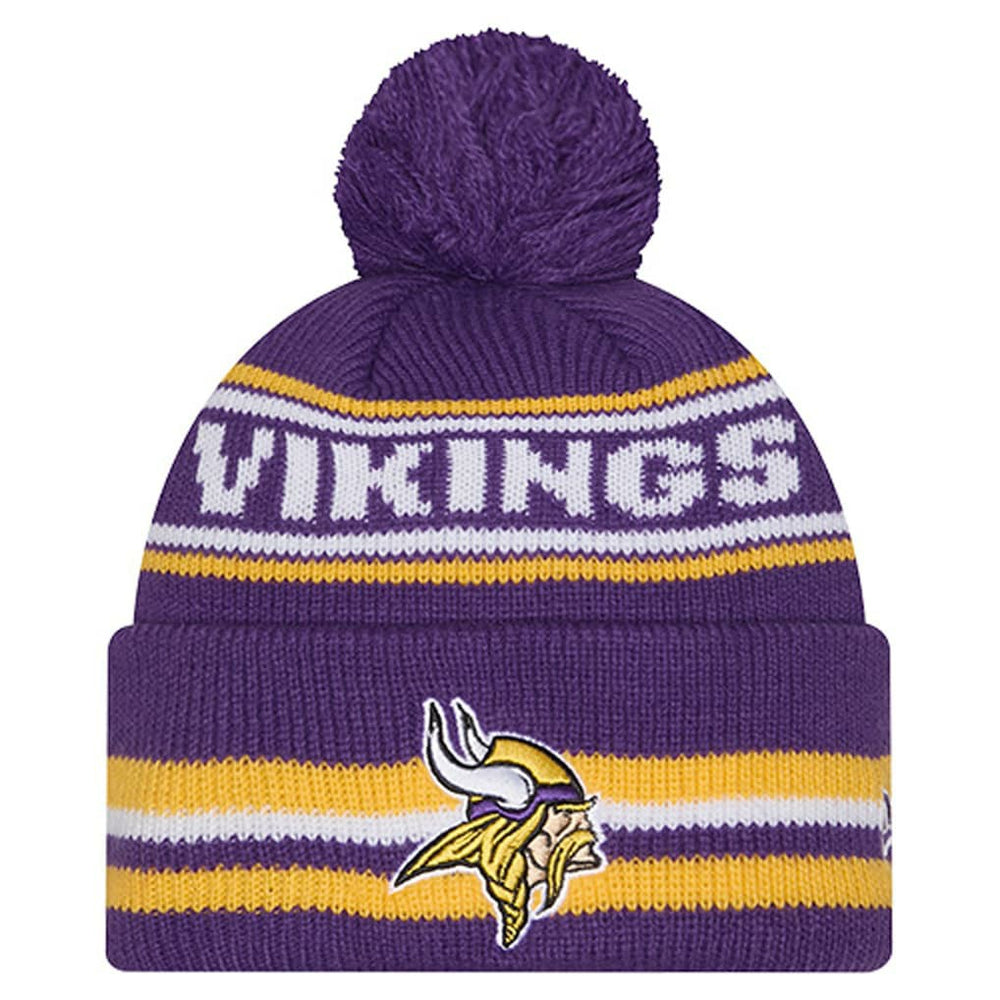 Minnesota Vikings New Era Youth Classic Cuffed Knit Hat with Pom - Purple on sale