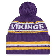 Minnesota Vikings New Era Youth Classic Cuffed Knit Hat with Pom - Purple on sale