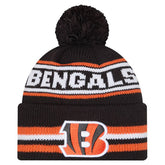 Cincinnati Bengals New Era Youth Classic Cuffed Knit Hat with Pom - Black cheap