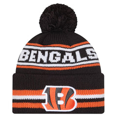 Cincinnati Bengals New Era Youth Classic Cuffed Knit Hat with Pom - Black cheap