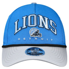 Detroit Lions New Era Preschool Arch COOLERA 9FORTY A-Frame M-Crown Adjustable Hat - Blue/Gray discount