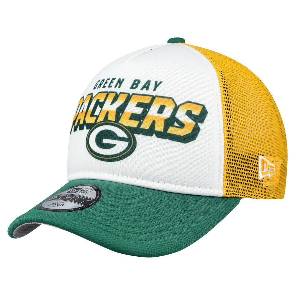 Green Bay Packers New Era Preschool 9FORTY A-Frame Adjustable Hat - White outlet