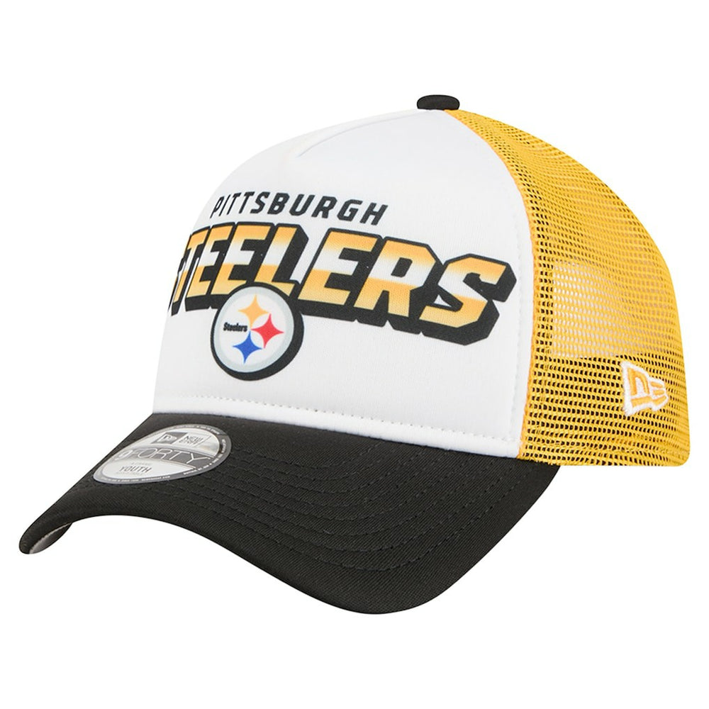 Pittsburgh Steelers New Era Preschool 9FORTY A-Frame Adjustable Hat - White for sale