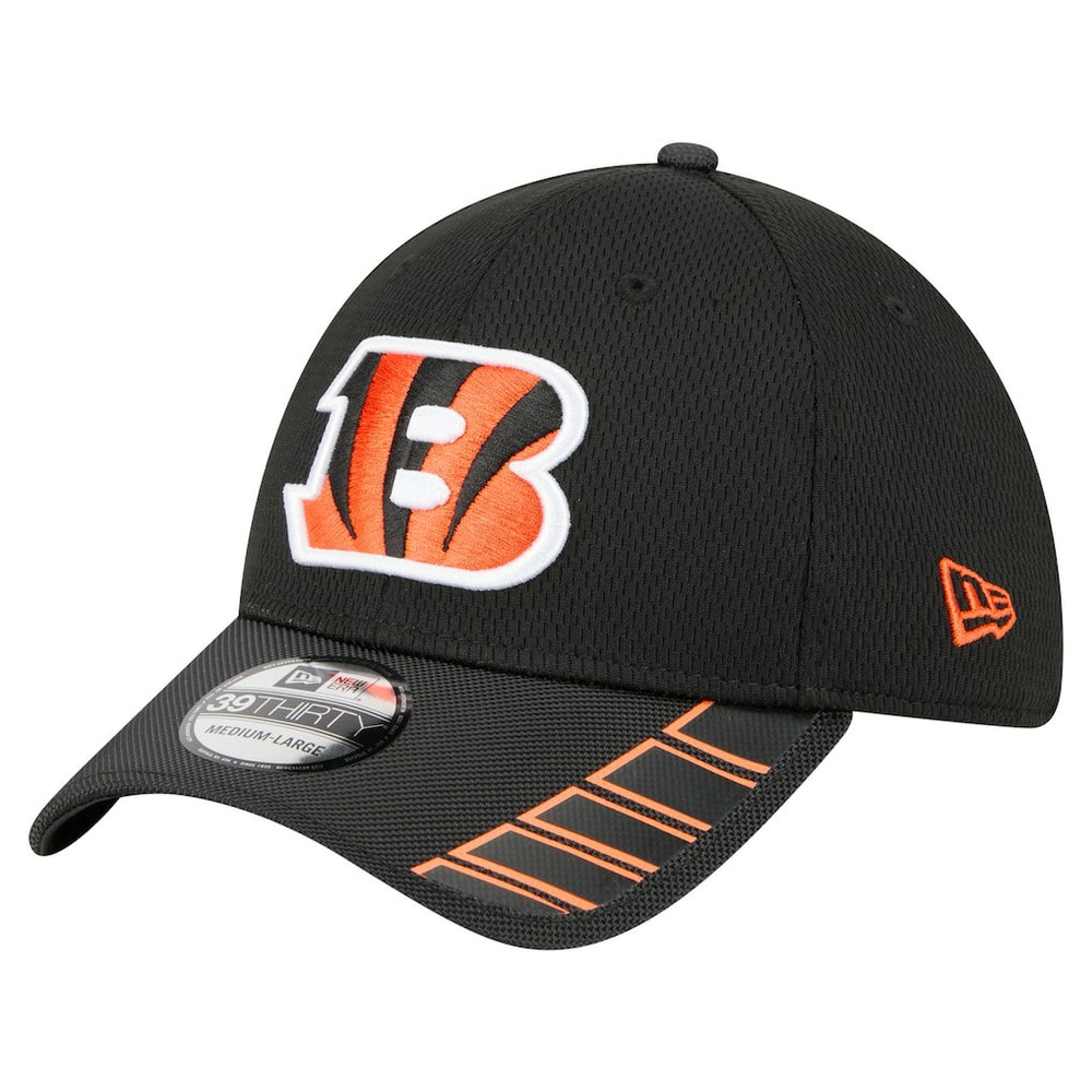 Cincinnati Bengals New Era Visor Hit 39THIRTY Flex Hat - Black sale