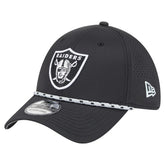 Las Vegas Raiders New Era Perforated 39THIRTY Flex Hat - Black cheap