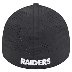 Las Vegas Raiders New Era Perforated 39THIRTY Flex Hat - Black cheap