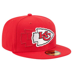 Kansas City Chiefs New Era Tri-Hit 59FIFTY Fitted Hat - Red discount