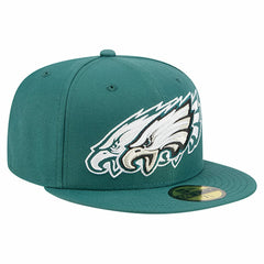 Philadelphia Eagles New Era Tri-Hit 59FIFTY Fitted Hat - Midnight Green cheap