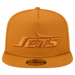New York Jets New Era Color Pack A-Frame 59FIFTY Fitted Hat - Brown for sale