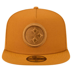 Pittsburgh Steelers New Era Color Pack A-Frame 59FIFTY Fitted Hat - Brown for sale