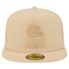 Cleveland Browns New Era Color Pack A-Frame 59FIFTY Fitted Hat - Light Beige for sale