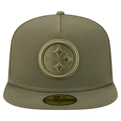 Pittsburgh Steelers New Era Color Pack A-Frame 59FIFTY Fitted Hat - Olive cheap
