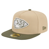 Kansas City Chiefs New Era Color Pack A-Frame 59FIFTY Fitted Hat - Light Beige/Olive sale