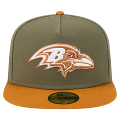 Baltimore Ravens New Era Color Pack A-Frame 59FIFTY Fitted Hat - Olive/Brown cheap