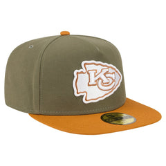 Kansas City Chiefs New Era Color Pack A-Frame 59FIFTY Fitted Hat - Olive/Brown outlet