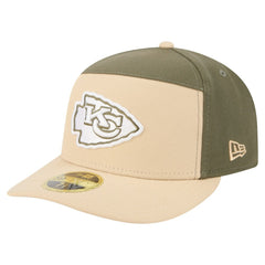 Kansas City Chiefs New Era Two-Tone Color Pack Split Panel 59FIFTY Fitted Hat - Light Beige/Olive outlet