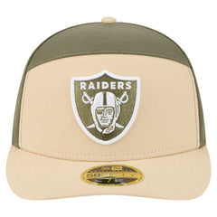 Las Vegas Raiders New Era Two-Tone Color Pack Split Panel 59FIFTY Fitted Hat - Light Beige/Olive cheap