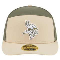 Minnesota Vikings New Era Two-Tone Color Pack Split Panel 59FIFTY Fitted Hat - Light Beige/Olive discount