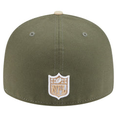 Minnesota Vikings New Era Two-Tone Color Pack Split Panel 59FIFTY Fitted Hat - Light Beige/Olive discount