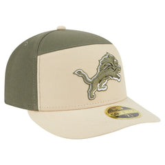 Detroit Lions New Era Two-Tone Color Pack Split Panel 59FIFTY Fitted Hat - Light Beige/Olive for sale