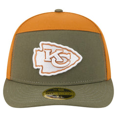Kansas City Chiefs New Era Two-Tone Color Pack Split Panel 59FIFTY Fitted Hat - Olive/Brown on sale
