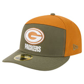 Green Bay Packers New Era Two-Tone Color Pack Split Panel 59FIFTY Fitted Hat - Olive/Brown outlet